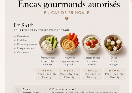 Aperçu des encas sains du guide